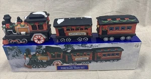 Vintage Village Porcelain 3 Piece Holiday Train Set Santa's Express - Picture 1 of 22
