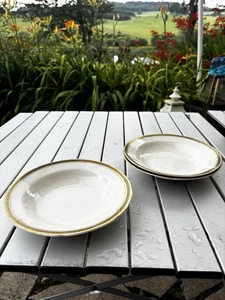 Bristol Pottery Pountney & Co Grecian Small Rimmed Soup Bowls Set Of 3 - Picture 1 of 4