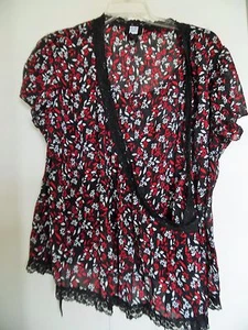 Studio 1940 Women's Sz 18/20 Blouse Semi Sheer Top Wrap - Picture 1 of 3