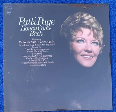 SEALED!! Patti Page - Honey Come Back - 1970 Vinyl LP NEW! - Columbia CS 9999 - Image 1 of 2