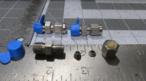 Tylok SS-2-DMC-6, 1/8" Tube x 3/8" NPT 316 Stainless Steel Adapter Lot of 3 - Picture 1 of 4