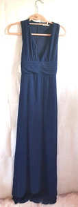 Women Ladies Party Evening Cocktail Wedding Formal Blue Long Dress UK8/S - Picture 1 of 5