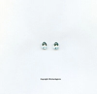 6x4 mm Faceted Oval Cut Loose Light Green Brazilian Amethyst For Two - Image 1 of 2