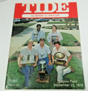programma gioco calcio Alabama Crimson Tide vs Baylor Bears 1979 vintage - Foto 1 di 2