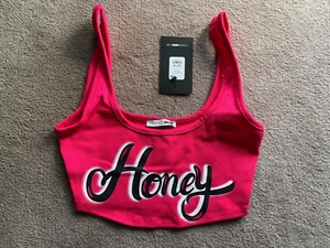 Fashion Nova Snicker "Honey" 2 Pc Pant Set Fuchsia TOP ONLY! size XS - Picture 1 of 3