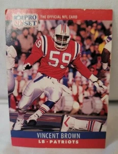 NFL Pro Set 1990 VINCENT BROWN LB Patriots #201. - Picture 1 of 3