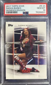 Sasha Banks 2017 Topps WWE Women's Division Roster Base Set Card R-23 PSA 10 - Picture 1 of 2