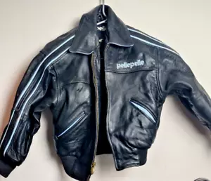 Chaqueta de cuero vintage de pellepelle para niños talla 6 Pelle Soccer Legend - Imagen 1 de 6