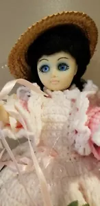 Doll with Pink Crochet Dress - Picture 1 of 12