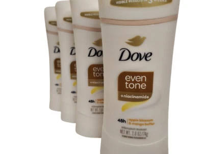 DOVE Even Tone,  48HR,  Apple Blossom & Mango Butter, 2.8oz, BB 11/26, Lot of 5 - Image 1 of 4