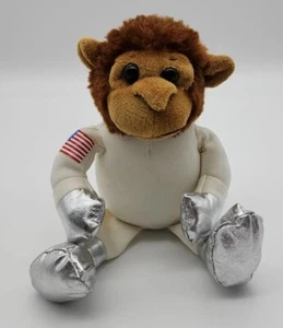The Petting Zoo Lollyplush NASA ASTRONAUT Monkey Plush Toy White & Silver 9” New - Picture 1 of 8