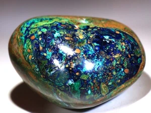483 g 3.55" Sharp Polished Free Form Azurite Malachite Chrysocolla, Peru! AZS519 - Picture 1 of 4