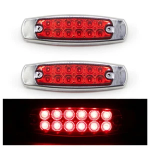 2x 12V 24V 12 LED Side Marker Light Lamp Indicator Car Trailer Truck Lorry Van - Picture 1 of 9