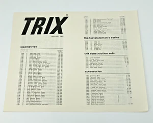 Trix Locomotives Train Wagons Accessories Wiad & Kibri Kits Pricelist Guide 1965 - Picture 1 of 4