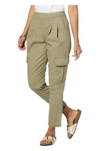 HUE Chino Soft Cargo Pant Olive - Picture 1 of 1