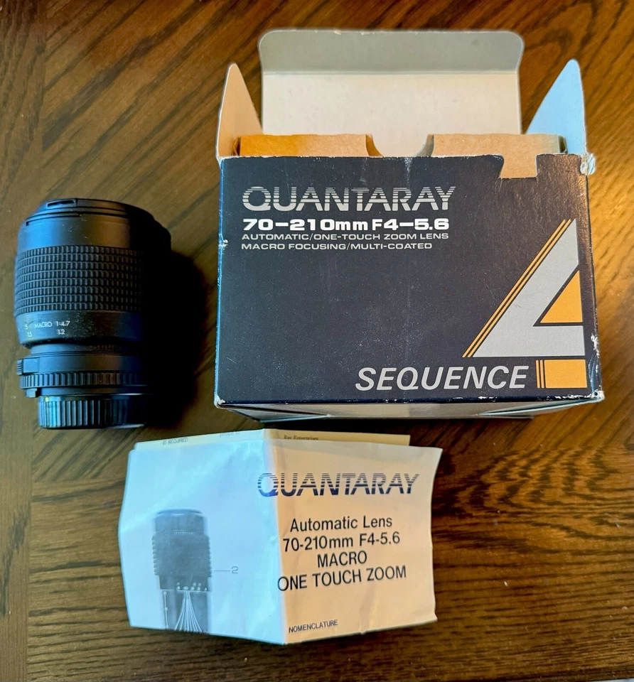 Quantaray 70-210mm f/4-5.6 Zoom lens for Minolta AF Maxxum Sequence 1 Touch Zoom - Image 1 of 4