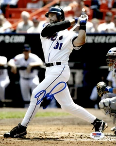 New York Mets Mike Piazza Signed 8x10 Photo PSA DNA Sticker Only - Picture 1 of 1