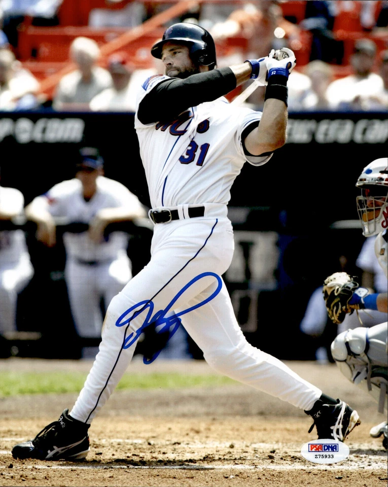New York Mets Mike Piazza Signed 8x10 Photo PSA DNA Sticker Only - Image 1 of 1