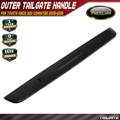 Textured Black w/Camera Hole Tailgate Handle For Toyota Hiace 200 Commuter 05-19 - image 1 of 4