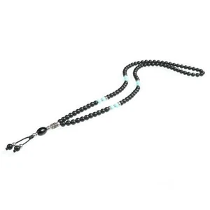 Collana Unisex GERBA C14 con Pietre Naturali e Argento 925 50cm - Picture 1 of 3