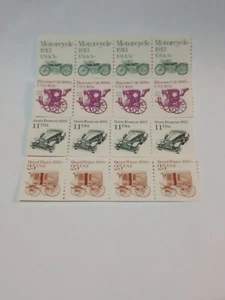 MINT NH NG 4 STRIPS OF 4 TRANSPORTATION STAMPS 5 TO 25 CENT FV 3.06 CV 11.60 - Picture 1 of 5