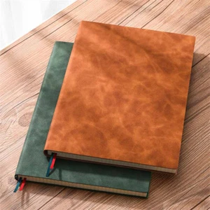 Vintage Faux Leather Cover Journals Notebook Blank Grid Paper Diary Planner 256P - Picture 1 of 20