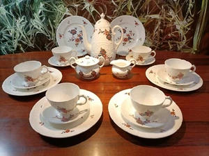 COALPORT England ST. LOUIS,  edles 21 teiliges Kaffeeservice / 6 Personen - Picture 1 of 10