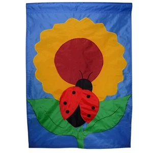 28" x 42" Sunflower & Ladybug Decorative Hanging Flag Party/Lawn Decoration - Picture 1 of 2