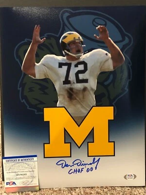 DAN DIERDORF Signed Autographed Auto 11x14 Photo Picture Michigan Wolverines PSA - Image 1 of 3