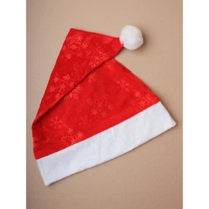 NUOVO cappello Babbo Natale fantasia fiocco di neve velluto rosso vestito fantasia feste natalizie - Foto 1 di 5