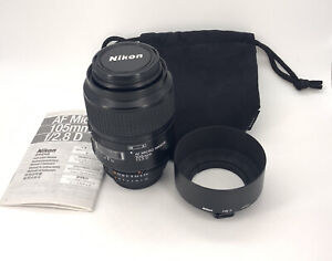 Nikon AF Micro NIKKOR 105mm f/2.8 D Lens with Caps Macro Full Frame FX