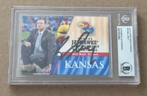 BILL SELF SIGNED 2013 UNIVERSITY OF KANSAS UPPER DECK CARD BECKETT BAS #2 - Picture 1 of 2