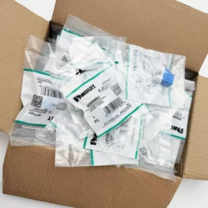 New Panduit NetKey NK688MBU Cat6 Keystone Jack Blue Module 50-Pack Free shipping - Afbeelding 1 van 5