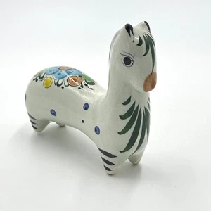 Estatuilla de caballo de cerámica de arte popular mexicano Tonala de colección, pintada a mano, firmada - Imagen 1 de 8