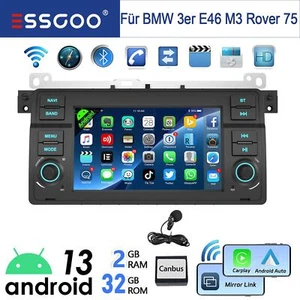 Für BMW 3er E46 316i 320i M3 Android 14 Carplay Autoradio GPS NAV RDS WiFi 2+32G - Bild 1 von 14