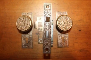 Reading Windsor Matched Set H-25200 C:1891 Knobs Escutcheons & Mortise W-65 - Picture 1 of 13