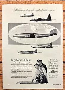 1952 Lockheed Aircraft Constellation Vtg Print Ad Shooting Star Neptune - Picture 1 of 6