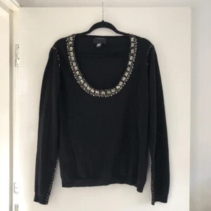 Roberto Cavalli Class sequin embellished wool and cashmere blend jumper - Picture 1 of 7