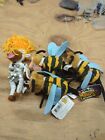 Lot Of 3 Infamous Meanies Beanie Jerry Stinger Bee  Stuffed Animal 9” 1998 