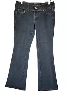 MIXIT Size 12 Jeans Women Flared Regular Fit Stretch Denim Medium Wash Blue - Picture 1 of 10