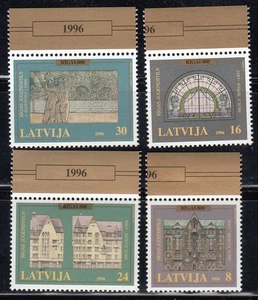 Letonia 1996 Mi.#440-43 800 Aniversario de Riga conjunto de 4 sellos - Imagen 1 de 1