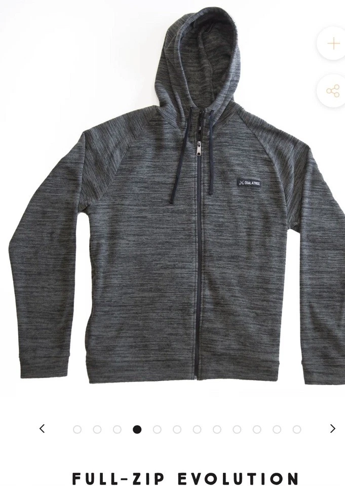 COALATREE “Evolution” Hoodie Eco Friendly Dark Grey Unisex New NWT $109 Small - Image 1 of 4