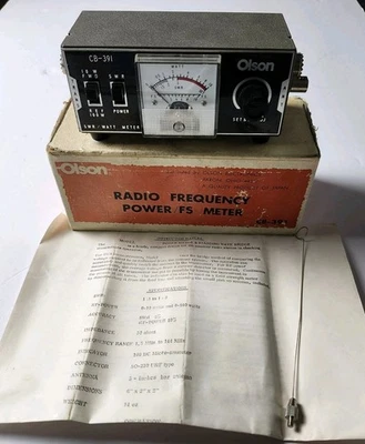 Vintage Oslon CB-391 SWR Watt Meter CB Radio Systems, original box & manual  - Image 1 of 4