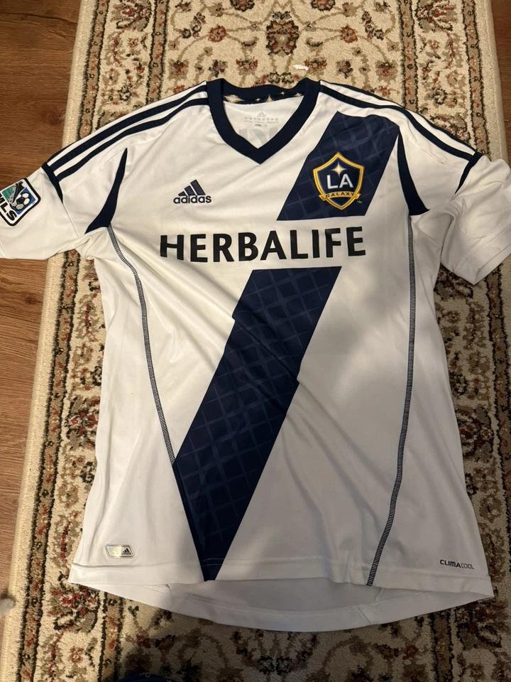Camiseta deportiva local Adidas David Beckham LA Galaxy 2012 - blanca mediana Foto 1 de 4