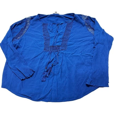 Top Joseph A Boho Mujer XXL Azul 100% Viscosa Ligero Bohemio Calce Suelto Foto 1 de 4