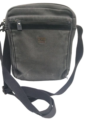 Troop London Messenger bag Cross Body Grey Workwear lined Canvas Fabric Unisex - Image 1 of 4