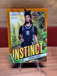 STEPHON CASTLE 2024-25 TOPPS CHROME INSTINCT ORANGE /25 - Picture 1 of 6