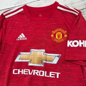 Fernandes Manchester United 2020 2021 Home Football Shirt Jersey Adidas Small - Picture 1 of 6