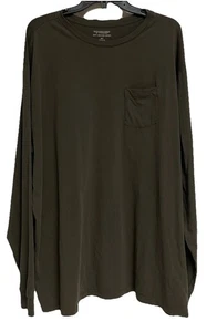 ROUNDTREE & YORKE Long Slv Soft Washed Jersey T-Shirt mit Tasche Gr. XLT Braun - Bild 1 von 9