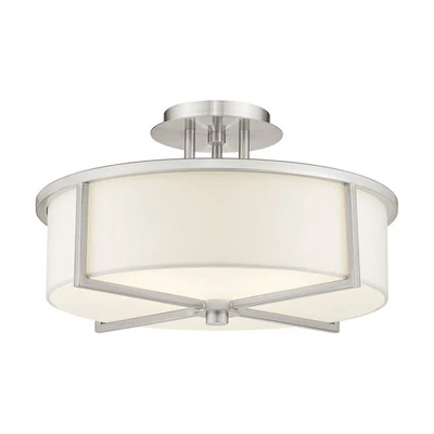 Wesley - 3 Light Semi-Flush Mount in Modern Style - 16 Inches wide by 9.25 - Image 1 of 4